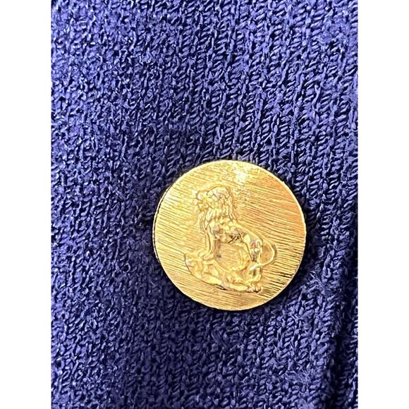 Vintage Wool Blend Cardigan Sweater Blazer Women M Gold Buttons Old Money Preppy - Picture 6 of 12